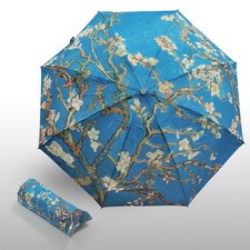 Mini Compact Umbrella 5-fold, Artistic Fashion Accessory, Van Gogh Almond Blo...