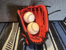 Rawlings Pl110s Red 11" Inch Youth Baseball Mitt Glove NWT