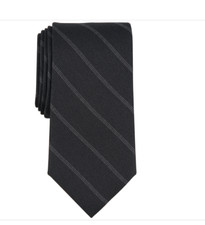 Michael Kors Men's Neck Tie Stripe Black Silk Blend MSRP 69.50 2MKC23-1078 NWT