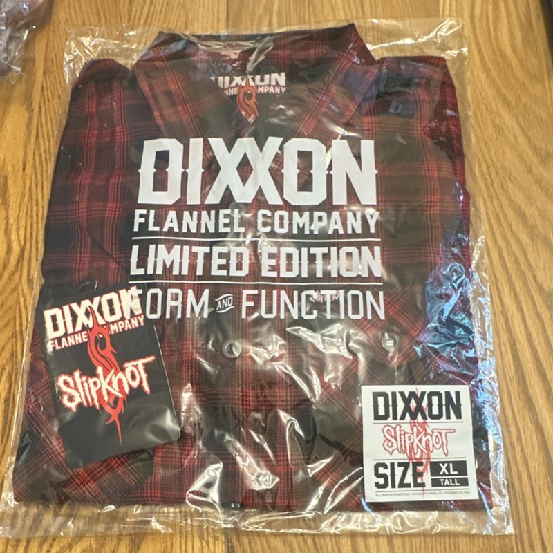 Dixxon Flannel Company Slipknot Limited Edition XL Tall Flannel Shirt Red Black