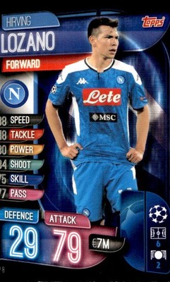 card match attax champions topps 2019/20 # NAP8 hirving lozano SSC Napoli