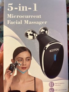 Microcurrent Facial Massager 5-in-1 Beauty Tool by MCSYPOAL Glossy Black