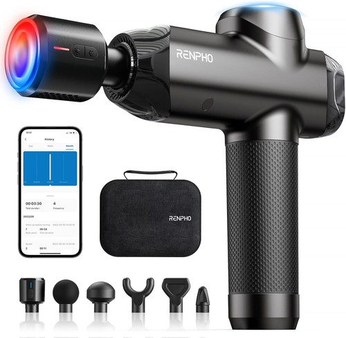 RENPHO Thermacool Massage Gun with Heat and Cold Percussion Deep Tissue 6 Speeds