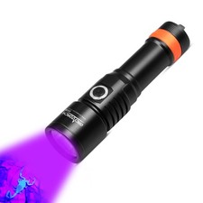 ORCATORCH D530 Scuba Dive Light, 395NM LED UV Light Blacklight, 8 Degrees Nar...