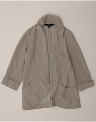 Mossimo Damen Blazer Jacke offen UK 10 Small grau CX02