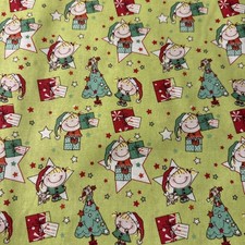 cotton fabric lot yards - Christmas Print - 3 Yards 12