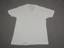 Vintage Jockey Shirt Adult Large White Single Stitch Blank Mens Made in USA 90s