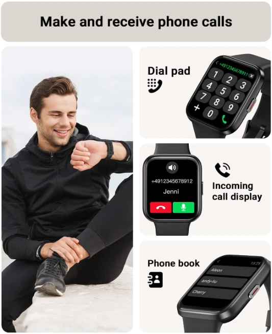 Reloj Inteligente Bluetooth De Mujer/Hombre Para IOS y Android Negro - Image 2 of 4