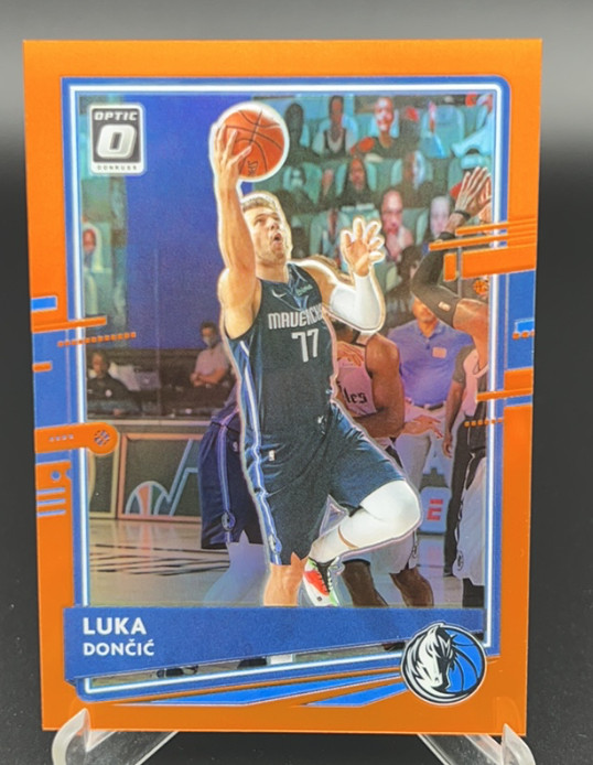 Luka Doncic 2020-21 Panini Donruss Optic 143/199 Base Orange Mavericks #86