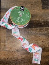 Pre Owned Members Mark 2.5 Premium Wired Ribbon Christmas Trees Colorful