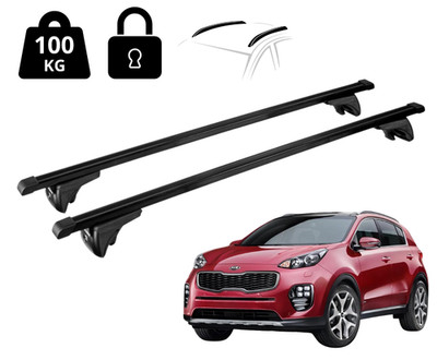 Nordrive Dachträge Querträgerr Für Kia Sportage 2016-2021 Schwarz 120 cm 100 kg