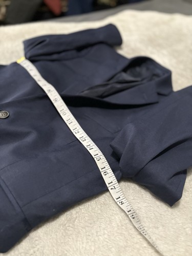 Giacca blazer sportivo Jos A Bank ragazzo blu navy taglia 12 H 2 bottoni misto lana - Foto 3 di 9