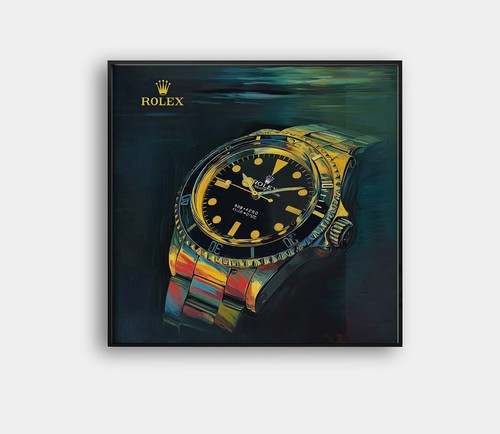 ⌚ Rolex Watch Art 🖼️ | 24x24"| Museum Giclée Print 🎨 | ✍️ 1/25 | COA 🧾 | Y15 - Picture 2 of 7