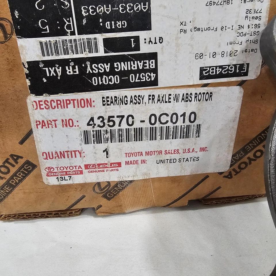 COJINETE DE RUEDA DELANTERA ORIGINAL OEM TOYOTA 08-21 SEQUOIA TUNDRA LX570 43570-0C010 Foto 4 de 4