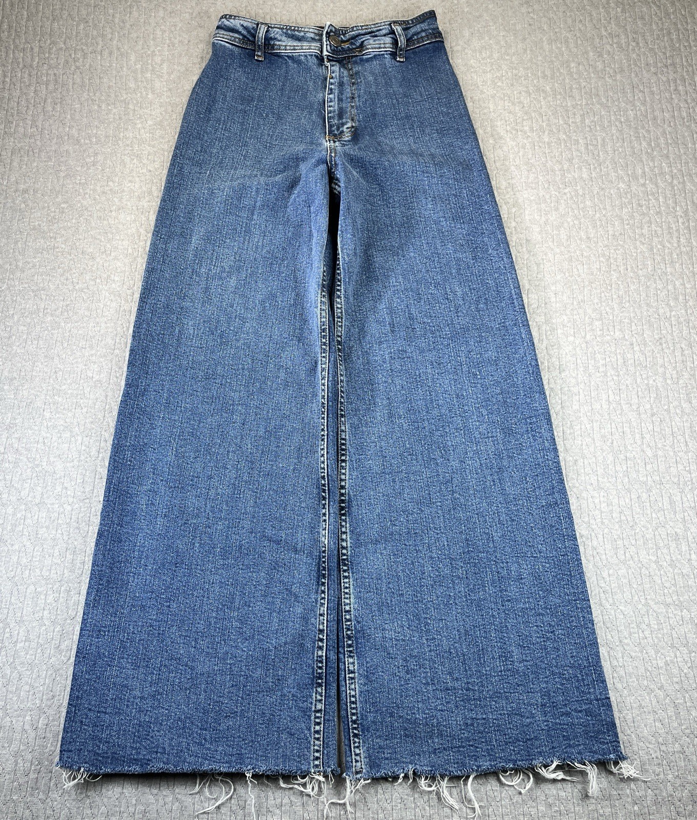 Zara Baggy Wide Leg Jeans New With Tags Women 4/24X29 high rise Blue Hip Hop
