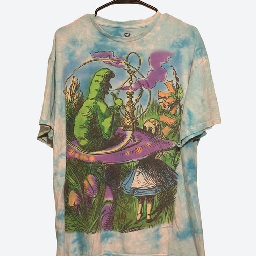 Liquid Blue Alice in Wonderland Smoking Caterpillar Tie-Dye T-Shirt