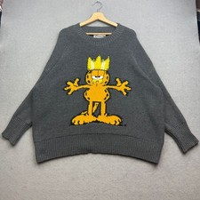 ZARA GARFIELD Pullover Odie Damen M Grobstrick OVERSIZED selten Katze Tier Blogger
