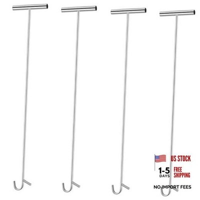 Pack 31'' Fifth Wheel Puller 5th Wheel Pin Puller for Semi W Hook 4 Silver