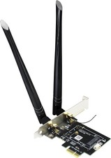 WA01 M.2 E Key to PCIe X1 WiFi Bluetooth Adapter for M.2 WiFi 4/5/6/6e/7/Coral T