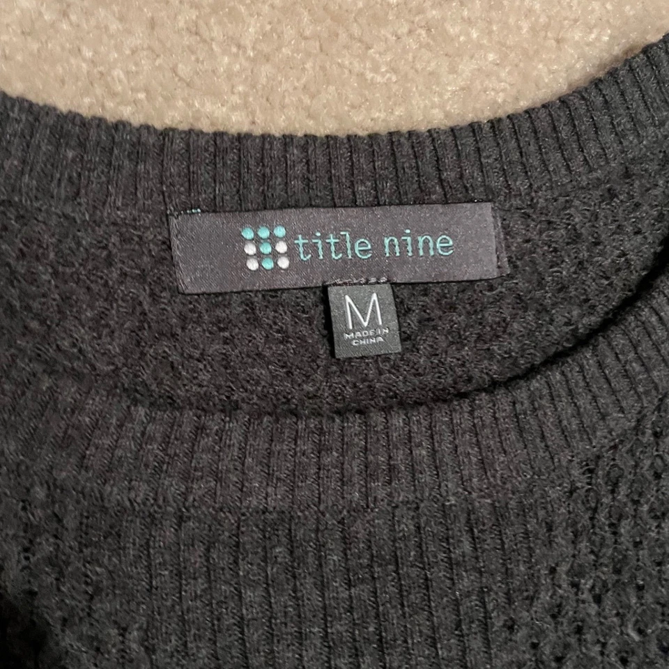 Vestido Suéter de Lana Merino Cuello Redondo Waffle Lana Wolicious Title Nine para Mujer-Talla M Foto 4 de 4