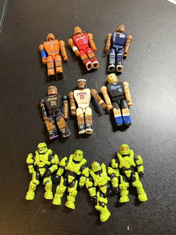 Lote de 6 mini figuras y 3 figuras de halo de construcción NBA C3 Foto 2 de 4