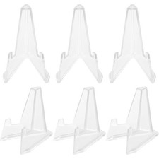 6 Pcs Transparent Storage Rack Badge Holder Clear Display Stands