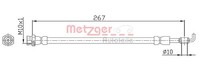Hinterachse Links Metzger 4112230 Bremsschlauch FüR Mazda