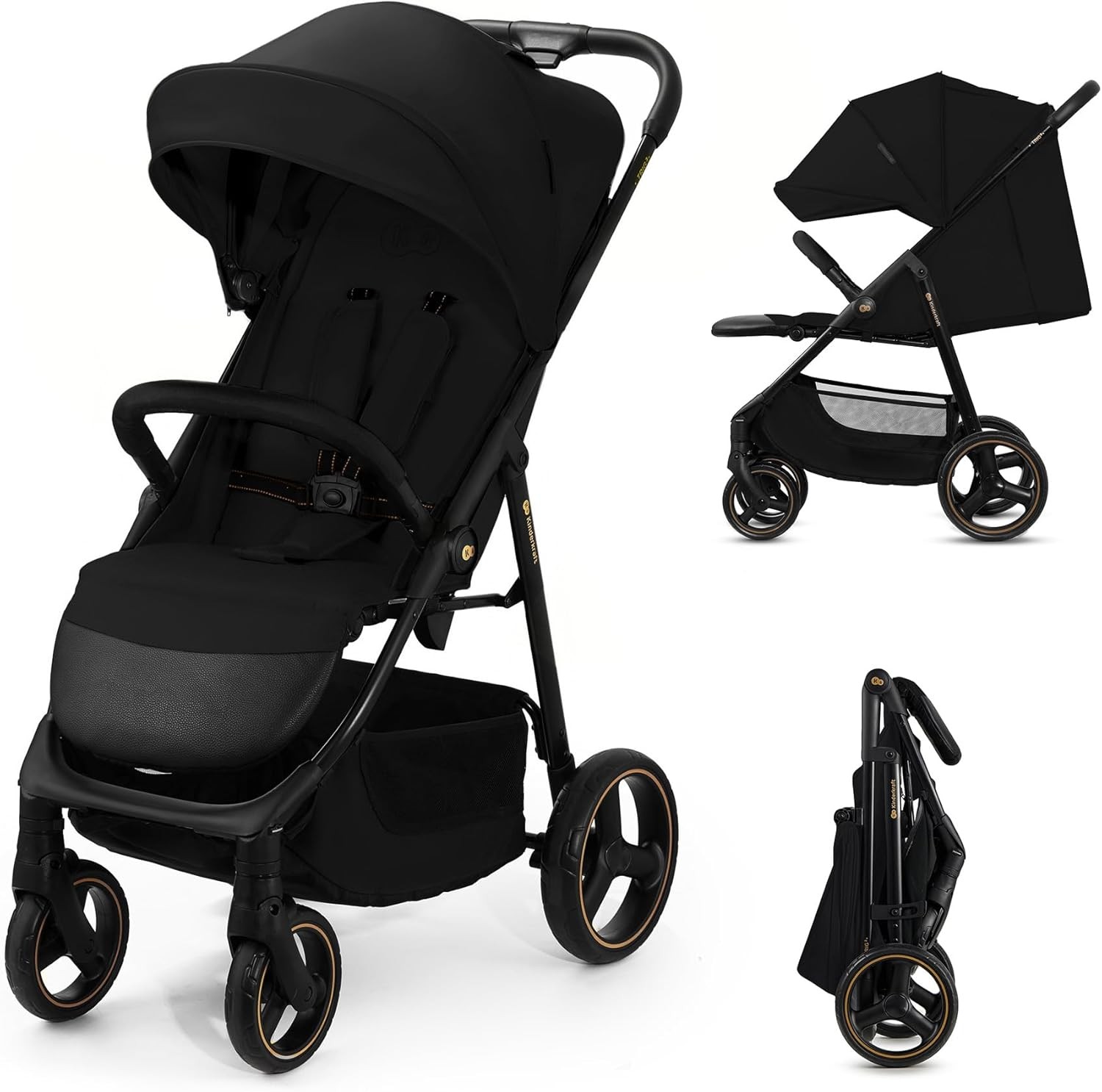Kinderkraft TRIG 3 Passeggino Leggero Nero