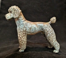 Goebel Germany Blue Gray Brown  7" Standard Poodle Dog CH620 Figurine 1968