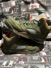 Air Jordan 5 Retro GS OLIVE  Army Olive Solar Orange Size 7Y 440888308