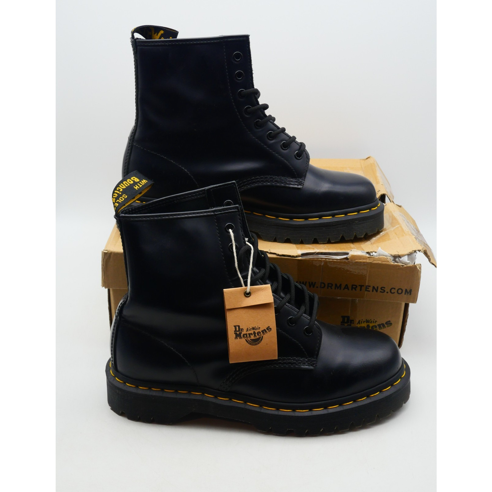 NEW Dr. Martens 1460 Bex Smooth Leather Boots Men's 9 Women's 10 Black Docs thumbnail 3