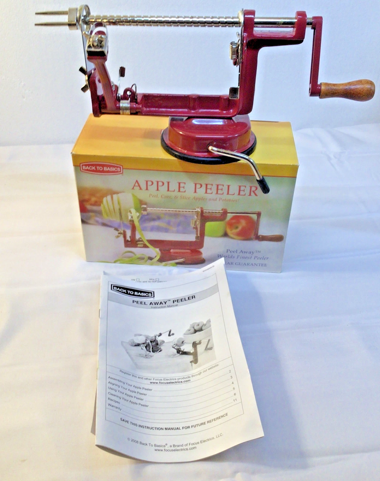 Back To Basics Apple Potato Peeler Slicer Corer Kitchen Gadget New Open Box
Opens in a new window or