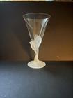 Sasaki Wings Clear Frosted Dove Bird Stem Water Goblet Glass   — photo 6