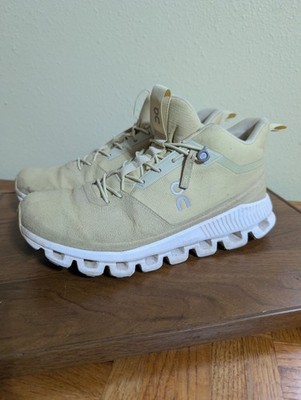 On Cloud Hi Running Shoes Women s size 8 Color Endive Green Yellow Sneakers