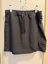 Patagonia Women s Black Skirt Skort Tennis Hiking Casual Pockets Size Large EUC