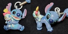 2 Disney Stitch Phone Charm Figures with Scrump on his Bottom and Holding Scrump