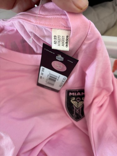 Adidas Inter Miami Cf MLS Short Sleeve T-Shirt Pink Women’s Soccer New Soccer M - Picture 6 of 7