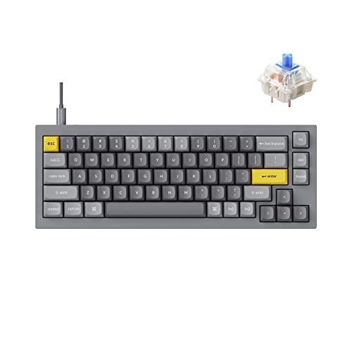 KEYCHRON Q2 WIRED CUSTOM MECHANICAL KEYBOARD QMK/VIA PROGRAMMABLE MACRO - GRAY - Picture 1 of 5