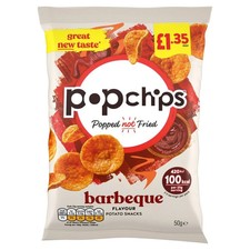 Popchips Barbeque Flavour Popped Potato Chips PMP £1.35 Full Box 16 x 50g