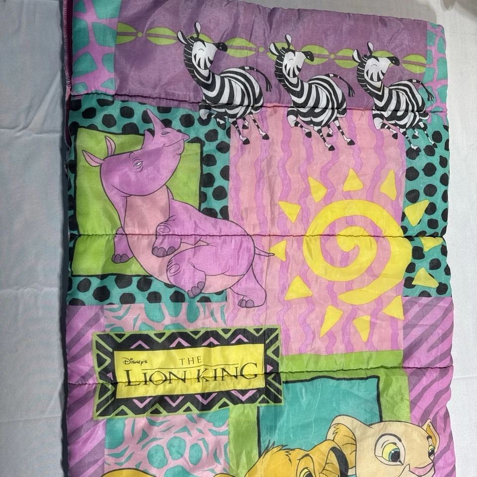 Saco de dormir vintage años 90 El Rey León niñas niños talla hecho en EE. UU. Foto 4 de 4