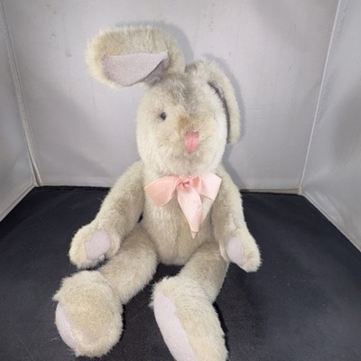 Bunny Stuffed Animal Plush Toy Medium Bunny with Pink Bow