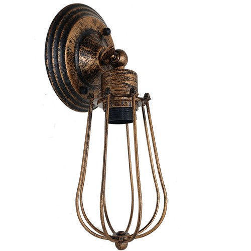 Vintage Wall Light Retro Industrial Cage Wall Lights Indoor Fitting Sconce Lamps - 第 23/74 張圖片