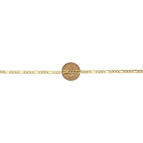 14k Gold über Silber 4mm Diamantschliff Pave Figarokette Halskette 18"-30" - Bild 5 von 8