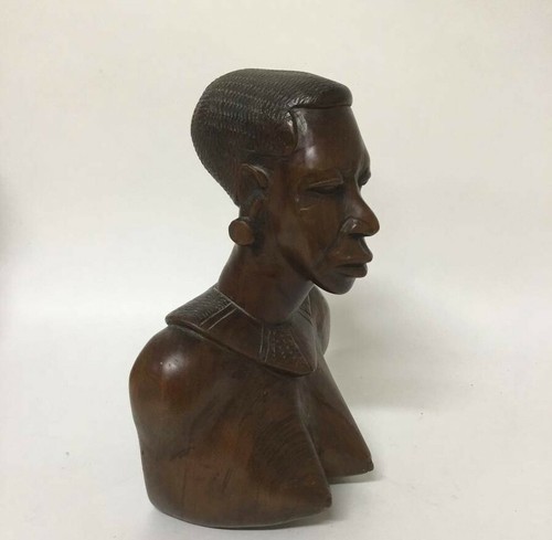 Holz geschnitzte afrikanische Büste einer Frau, 11 Zoll - Bild 2 von 6
