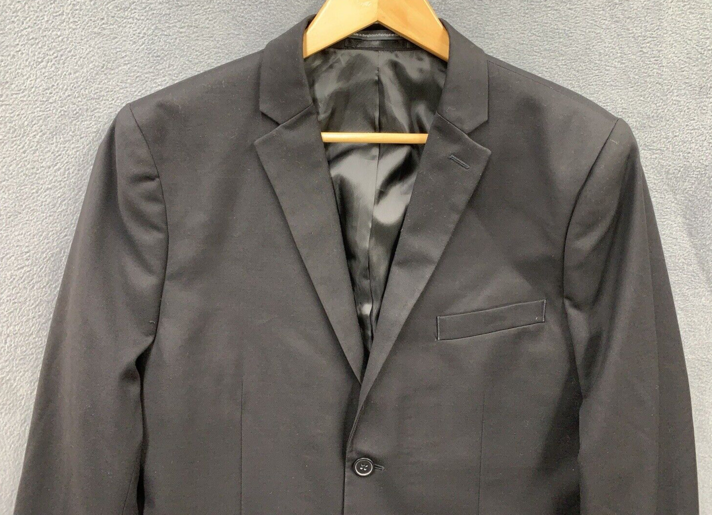 H&M Sport Coat Blazer Suit Jacket Mens Size 42R Black 2 Button Slim Fit Notched thumbnail 12