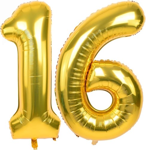 40" Large Gold Foil Number Balloon – Party Decoration for Birthday & Wedding - Picture 14 of 21