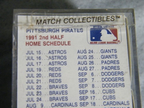 Pittsburgh Pirates seltene und sehr seltene Box Matches 1991 8 Box Set SEALED - Bild 3 von 7