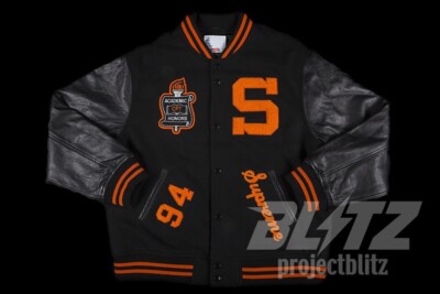 FW19 SUPREME TEAM VARSITY JACKET BLACK M MEDIUM 2019 | eBay