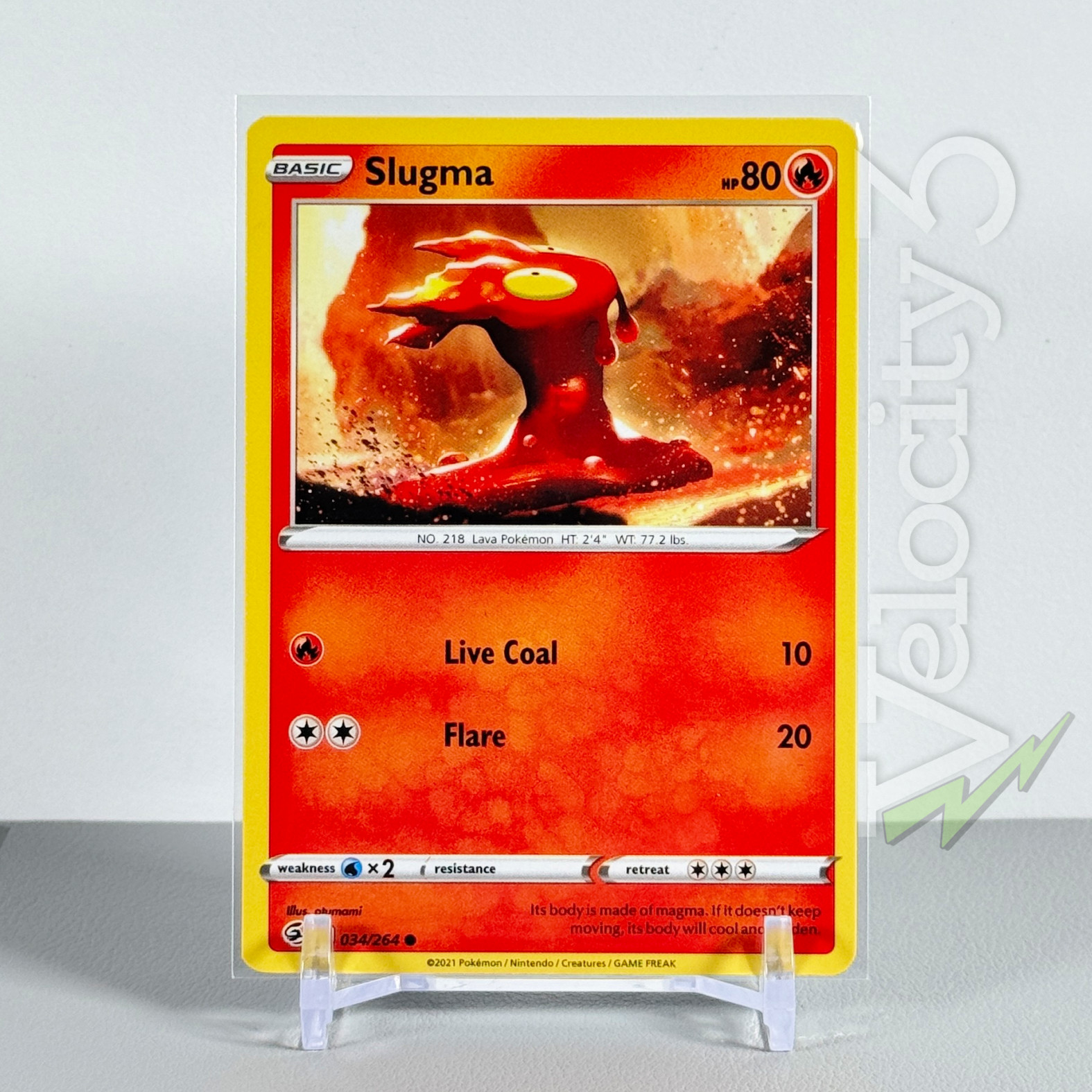 Pokemon TCG Card: SLUGMA 34/264 | Common | Fusion Strike | NM/Mint
