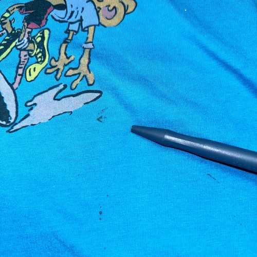 T-shirt pattinaggio roditori radicali punto singolo vintage OP datata 1986 blu USA - Foto 13 di 14